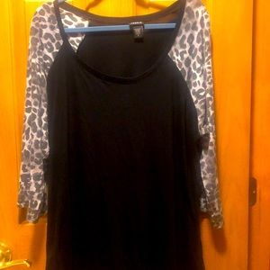 Torrid size 3 leopard baseball long sleeve tee!
